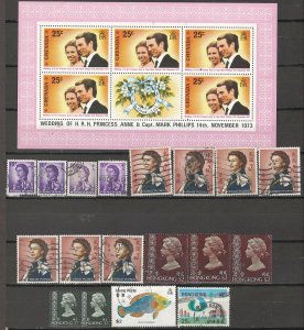 COLLECTION LOT # 4998 GB COLONIES G-H 51 STAMPS + 4 SS 1938+ CV+$30