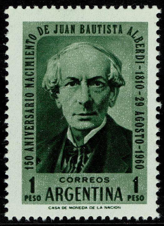 Argentina #718  MNH - Philosopher and Statesman Juan Bautista Alberdi (1960)