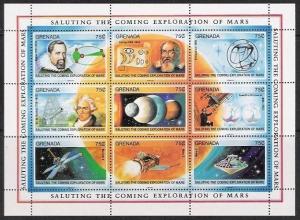 GRENADA SHEET SPACE EXPLORATION MARS KEPLER GALILEO MARINER 