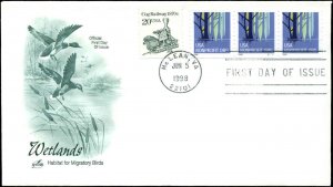 US FDC #3207 Green Artcraft Cachet  McLean, VA Strip of 3 PNC #S1111