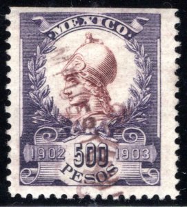 R 224D, Mexico, 1902-1903, Warrior Goddess Revenue Stamp