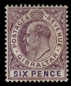 GIBRALTAR EDVII SG50, 6d dull purple & violet, M MINT. Cat £28.