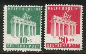 Germany Scott B302-303 MH* 1948 Berlin Brandenburg Gate set
