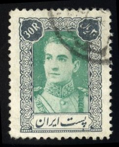 Iran 904, $100, 1942 30r gray emerald and black, used