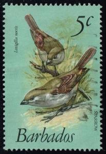 Barbados #497 Sparrows; Used