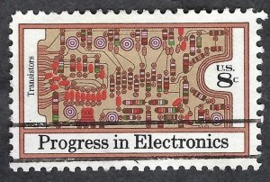 United States #1501 8¢ Progress in Electronics - Transistors (1973). Used.