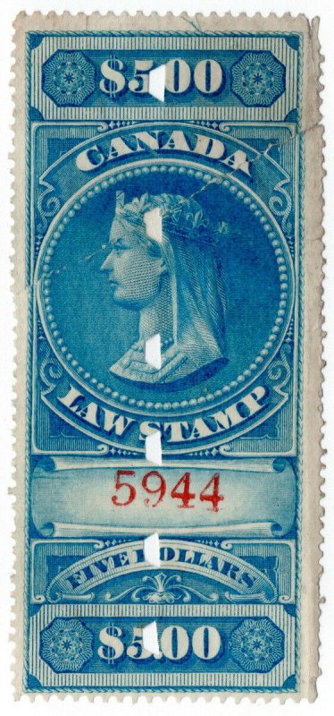 (I.B) Canada Revenue : Law Stamp $5