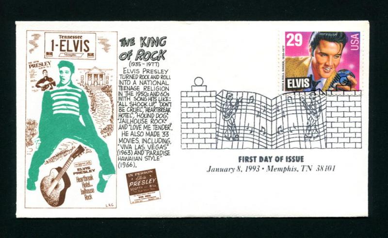 Sc. 2721 Elvis Presley FDC - LRC Cachets