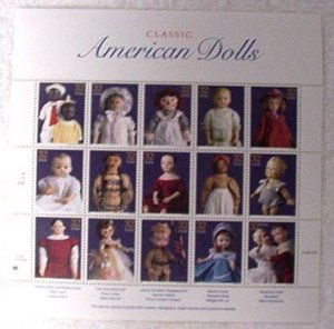 USA 3151, 32c American Dolls, Sheet of 15, Mint, NH, VF