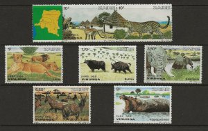 thematic Animals Zaire 1982 Virugana National Park sg.1120-6 MNH set of 7
