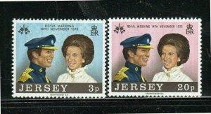 JERSEY #89-90  1973 WEDDING OF PRINCESS ANNE    MINT  VF LH  O.G