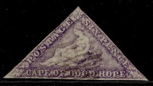 SOUTH AFRICA - Cape of Good Hope SG20, 6d bright mauve, FINE USED. Cat £500.