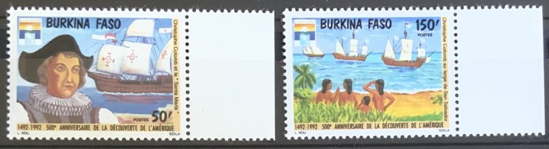 BURKINA FASO 1992 COLUMBUS SET SG1043/4 UNMOUNTED MINT