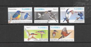 BIRDS -NAMIBIA #1294-98 MNH