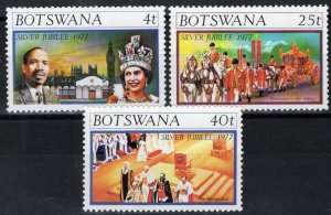ZAYIX Botswana 179-181 MNH Queen Elizabeth II Silver Jubilee 090722S112