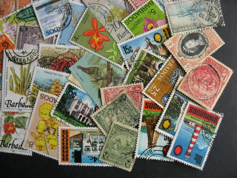 Barbados collection of 73 all different, worth a look!