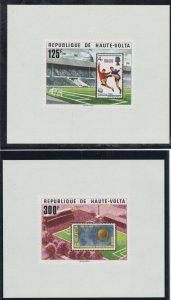 Burkina Faso # 458 & 460, World Cup Soccer Mini Sheets, Mint NH