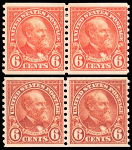 United States Scott 723 Coil Pairs, Perf. 10 Vertical (1932) Mint H VF W