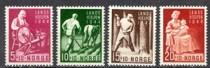 Norway Sc# B38-B41 MH 1944 National Welfare Fund