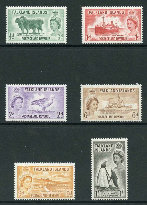 Falkland Is SG187/92 1955 Set of 6 Fresh U/M 