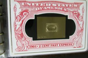 US Stamps 23 Karat Gold Proofs 34 Classics 