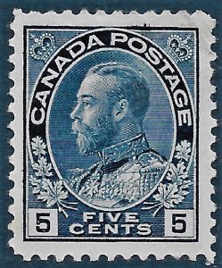 Canada #111 No Gum VF/XF centering, shallow thin, Cat. Val. with gum $200.00.