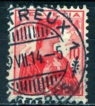 Switzerland 1909: Sc. # 164; Used Single Stamp