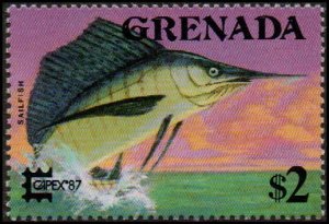 Grenada 1512 - Mint-NH - $2 Sailfish (1987) (cv $2.90)