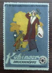 KOH I NOOR - POSTER STAMP! cinderella czech austria fashion reklamemarke J18