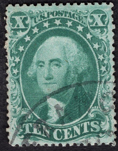 US #32 XF - Used. Lightly struck town cancel. w/APS cert.