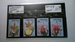 Grenada 1990 ORCHIDS # 1800-1807 Mint NH Complete.