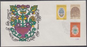 NETHERLANDS ANTILLES Sc B134-6 FDC SET of 3 JEWISH TOMBSTONES