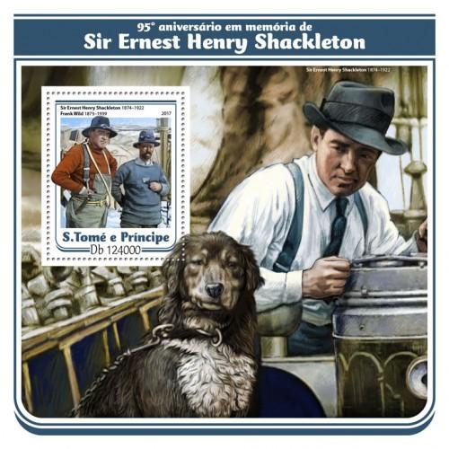 SAO TOME - 2017 - Ernest Shackleton. 95th Death Anniv - Perf Souv Sheet - MNH