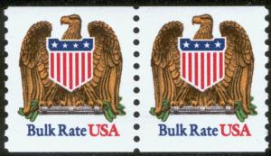 SC#2602 (10¢) Eagle & Shield Coil Pair MNH 