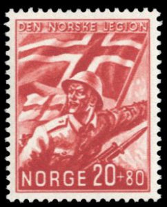 Netherlands #B24 Cat$100, 1941 Norwegian Legion, never hinged