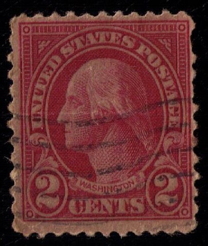 US Sc #634B Used CARMINE LAKE VF