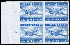Germany Scott MC1a Block of 4 with Selvage (1942) Mint NH VF