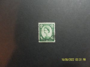GB - Queen Elizabeth II Postage Stamp - 1/3 Green, used, ex