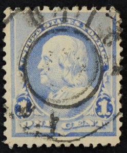 U.S. Used Stamp Scott #219 1c Franklin. Face-Free Town Cancel. Choice!
