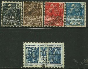 France # 258-62, Used.