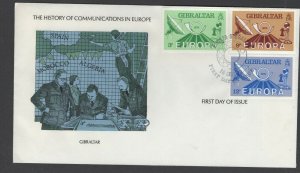 Gibraltar #382-84  (1979 Europa) on  unaddressed Franklin FDC