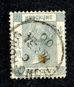 1900 Hong Kong Sc# 37 used cv. $1.05 ( 3673 BCX5 )