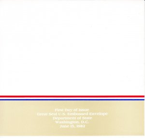 USPS 1st Day Ceremony Program #U602 Great Seal U.S. Embossed Envelope 1982