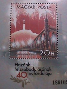 HUNGARY 1985 SC#2914 LIBERATION FROM GERMAN OCCUPATION FORCES 40TH  ANNIV: S/S