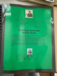 USPS Souvenir Page Scott 2244 1986 traditional Christmas special stamps