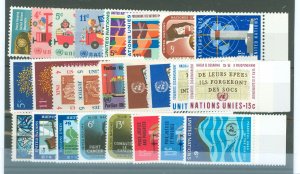 United Nations--New York #160-172/175-179/203/  Single