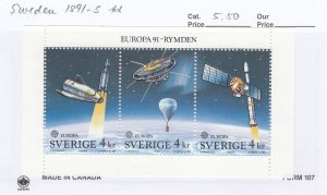 Sweden 1891-3 Space Exploration mnh