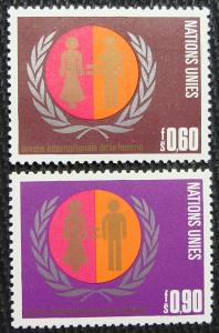 UN Geneva #48-49 MNH, 2 Singles, Equality, SCV $1.10 L10