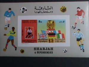 SHARJAH-1970 INTERNATIONAL EVENTS-WORLD CUP SOCCER IMPERF -MNH-S/S VERY FINE
