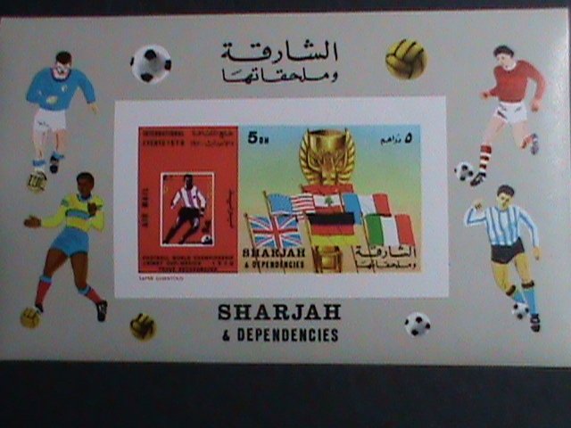 SHARJAH-1970 INTERNATIONAL EVENTS-WORLD CUP SOCCER IMPERF -MNH-S/S VERY FINE
